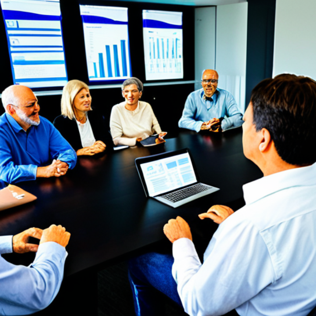 A diverse group of adults and seniors, fully clothed in professional, modest attire, gathered in a modern, sunlit community learning center. They are engaged in collaborative discussions, using tablets and large interactive digital screens that display abstract data visualizations and various news headlines. One person points to a screen, indicating a point of analysis, while others listen intently, some with thoughtful expressions, symbolizing critical thinking and information discernment in the digital age. The scene highlights digital literacy and the human ability to analyze complex information. Perfect anatomy, correct proportions, natural pose, well-formed hands, proper finger count, natural body proportions, professional photography, high quality, safe for work, appropriate content, fully clothed, family-friendly.