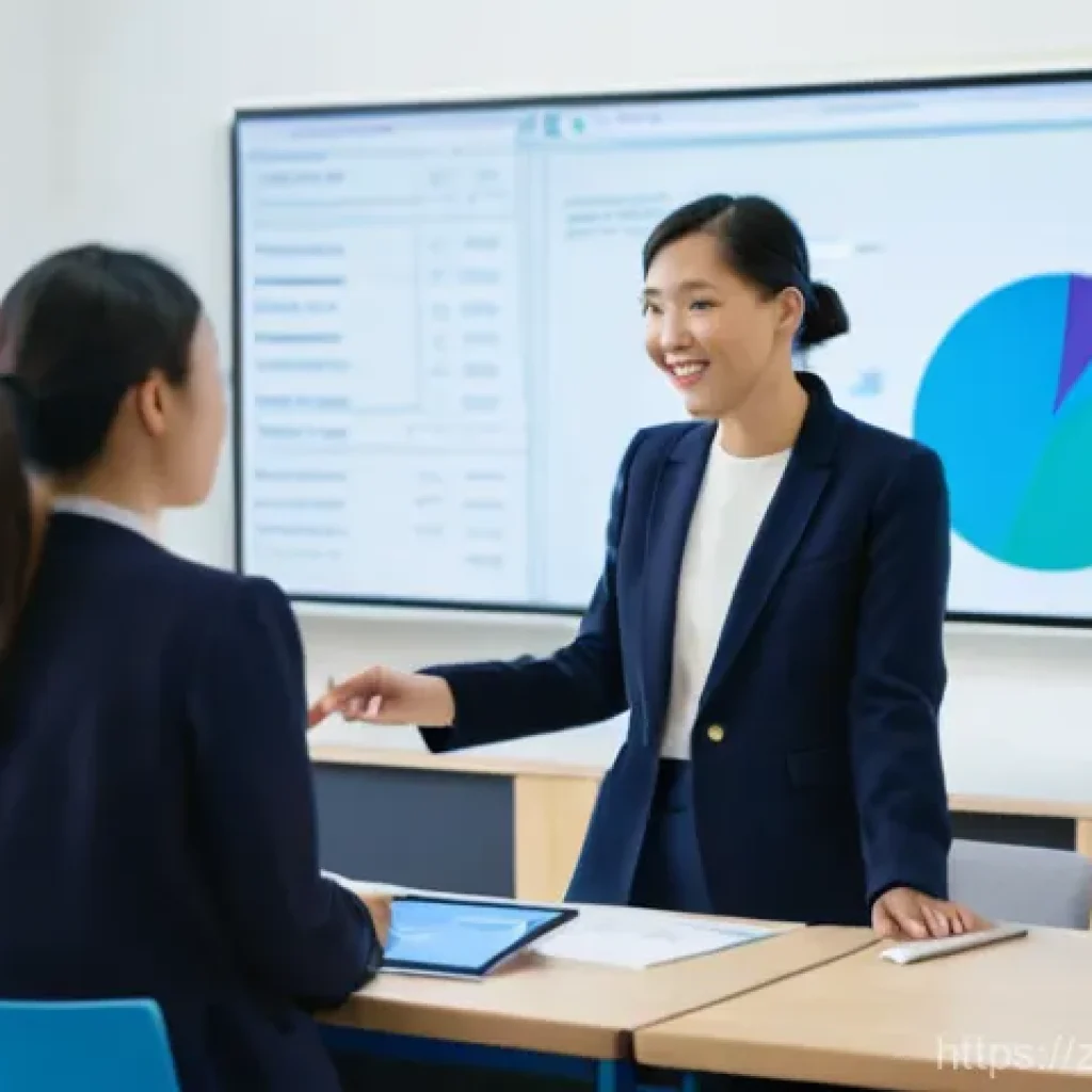 문해교육사로서의 교육 경력 계획 - **Prompt:** A Wenhai Educator, a professional woman in her late 30s, wearing a smart-casual blazer a...