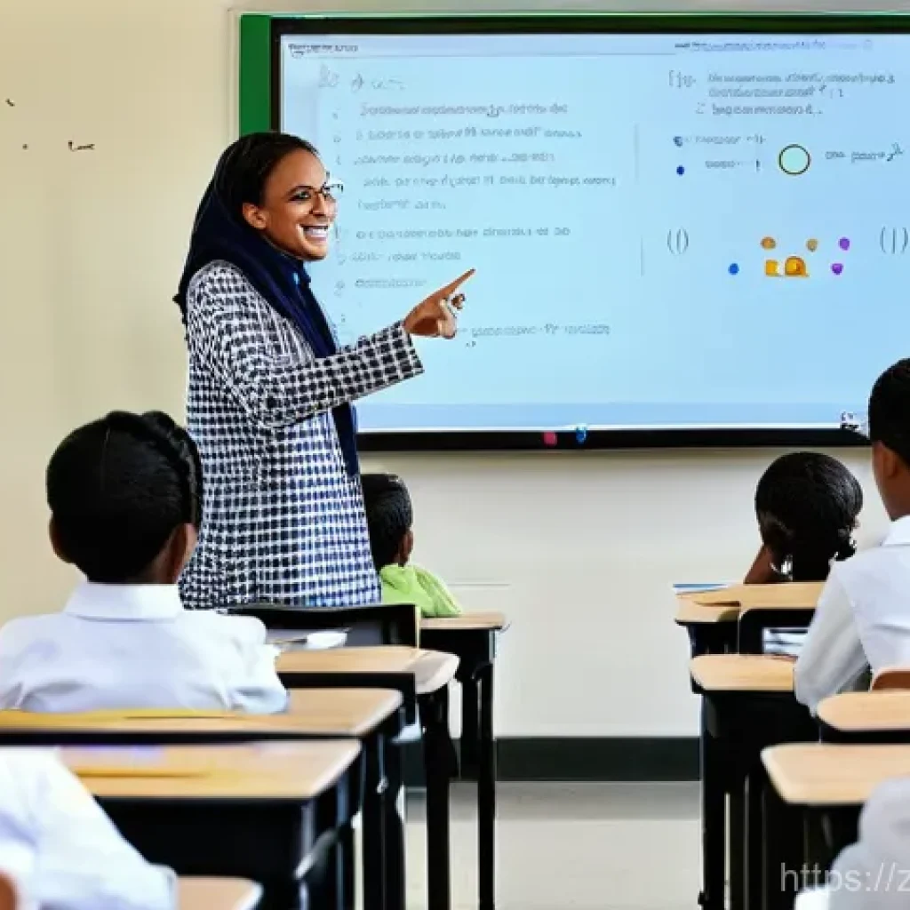 문해교육사로서의 자아 실현 방법 - **AIGC-Powered Collaborative Learning:**
A vibrant, sunlit classroom where a diverse group of 15...