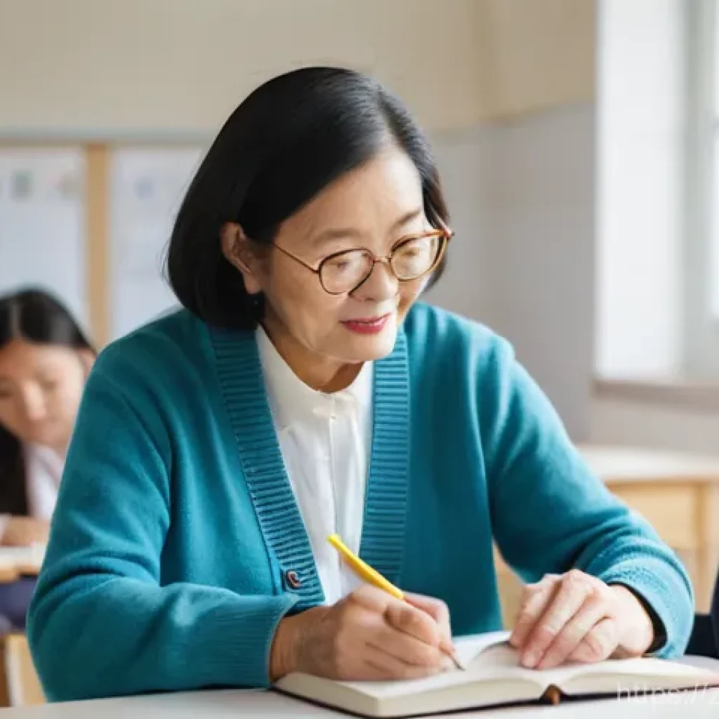 문해교육사와 자격 취득 준비 비용 - **Prompt:** A heartwarming scene in a bright, modern community classroom. An elderly woman, with gen...