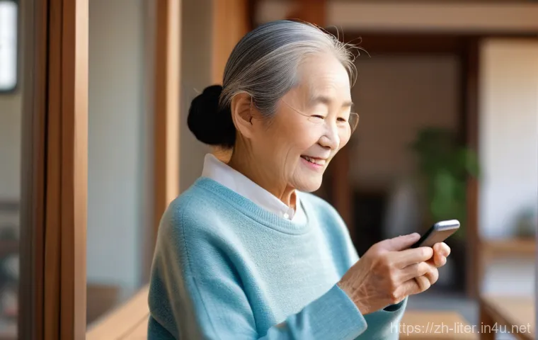 문해교육사와 필수 문해 기술 연구 - A warm and encouraging scene depicting an elderly Chinese woman, dressed in a modest, comfortable sw...