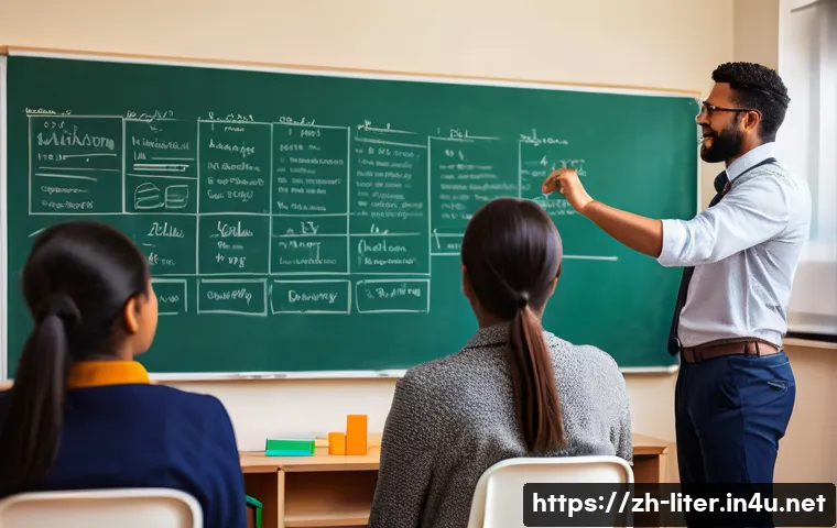 문해교육사 취업 시 자기소개서 작성법 - A dedicated adult literacy teacher conducting an engaging classroom session with diverse adult learn...