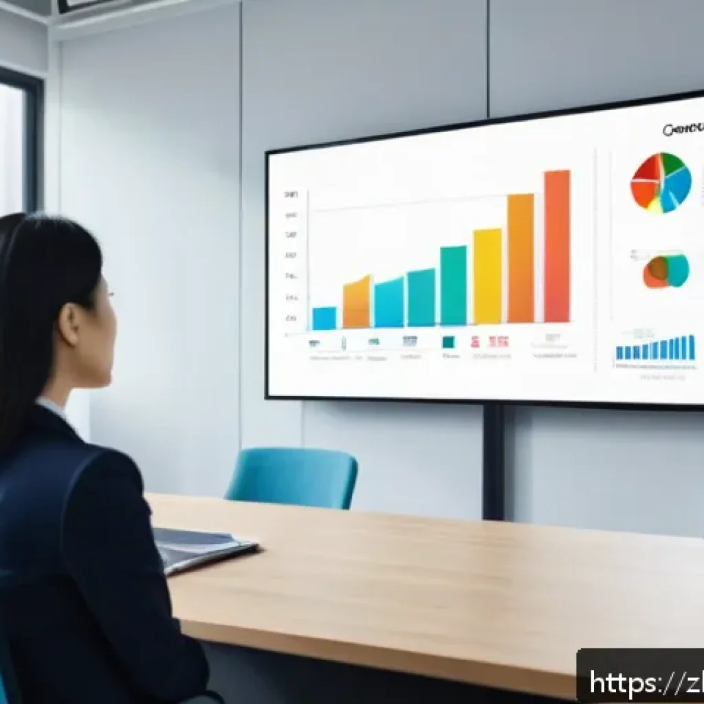 문해교육사와 문서 작성 팁 - A modern office scene featuring a professional Chinese businesswoman presenting a clear and concise ...