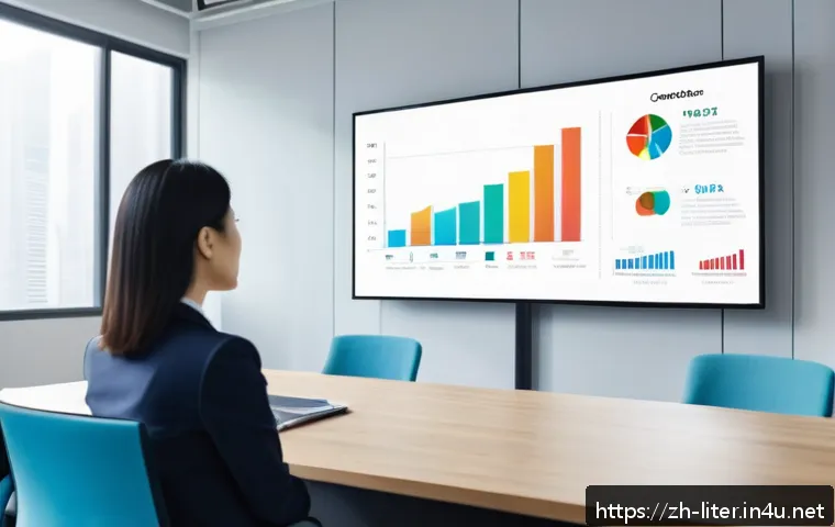 문해교육사와 문서 작성 팁 - A modern office scene featuring a professional Chinese businesswoman presenting a clear and concise ...
